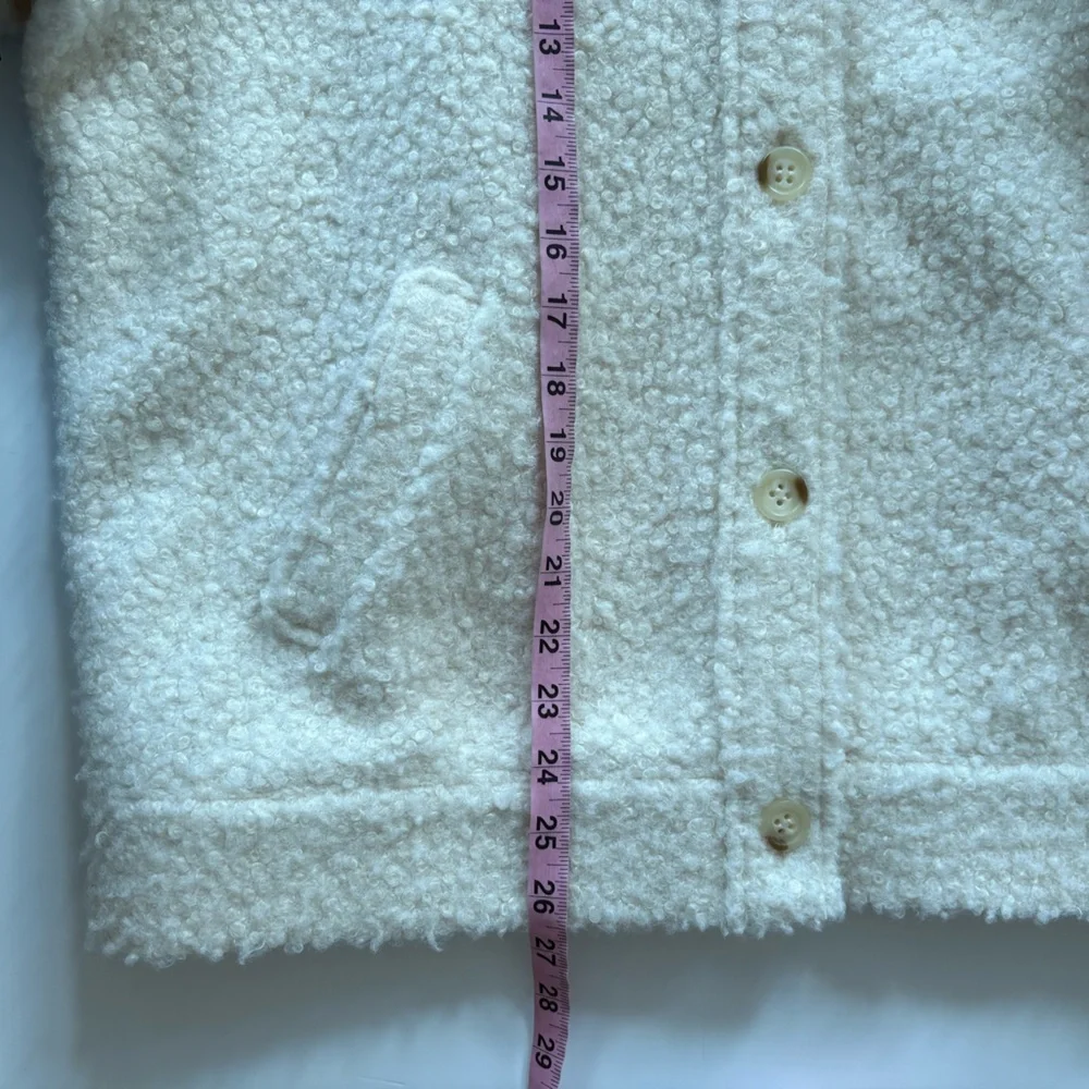Madewell ||‎ Boucle Bomber Jacket Cream Ivory Medium
